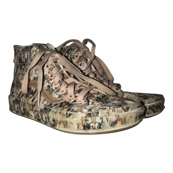 HTF Vans Molo Pink Horse Hi Top Sneakers 2.5 Equestrian Animal Lover - Picture 1 of 12